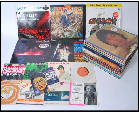 Vinyl Records - A collection of vinyl long play vinyl records featuring various artists, to include several Frank Sinatra, Bi