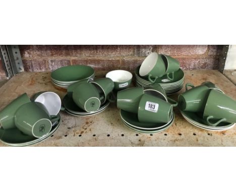 QTY OF POOL POTTERY, CUPS, SAUCERS &amp; DISHES