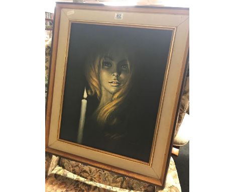 FRAMED PRINT ''GIRLS BY CANDLE LIGHT'' BY STEPHEN PEARSON