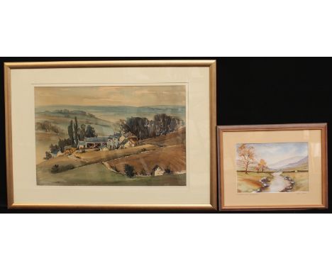 Helen ClarkeBradford Dale, Youlgravesigned, watercolour, 18cm x 25cma "Barny" Barnfather print, View in The Peak (2) 
