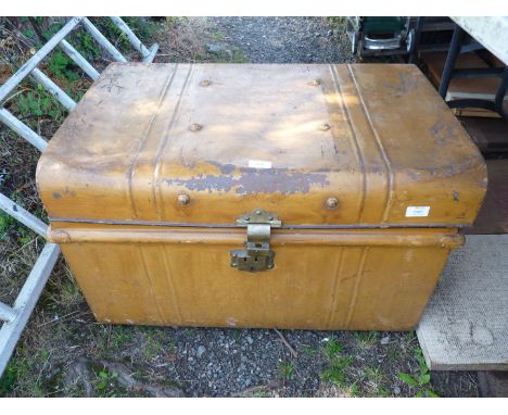 A metal trunk.