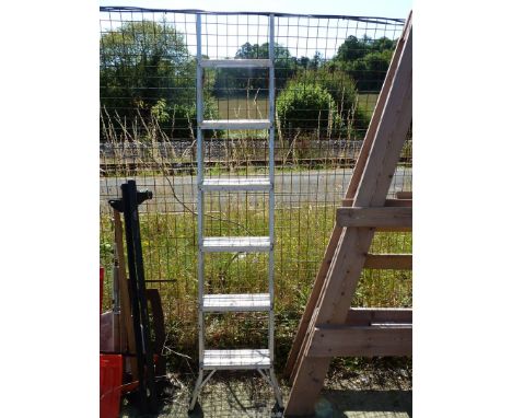 A five rung aluminium step ladder.