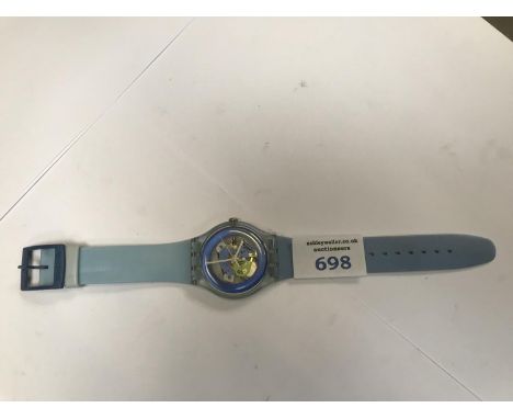 A BLUE SWISS SWATCH WATCH 