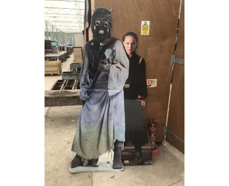 TWO STAR WARS EPISODE 1 LIFE SIZE CARDBOARD ADVERTISING PROPS 