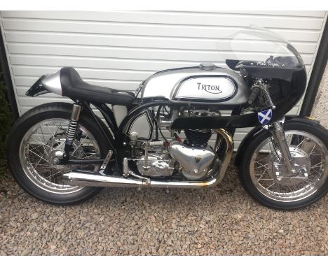 A 1955 Triton 650cc Registration number RTG 827 Frame number 62028K122 Engine number D14292 V5 Manx replica frame and swing a