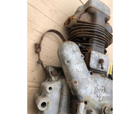 A Royal Enfield single cylinder engine, G 10592, probably for a 1950 Model G 350, 52 cm high