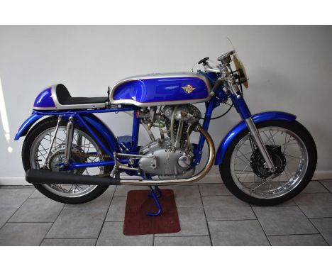 A 1956 Ducati Grand Prix/Formula IIIFrame number F3.R.GPEngine number 75516/287Blue/SilverFully restoredThe original owner be