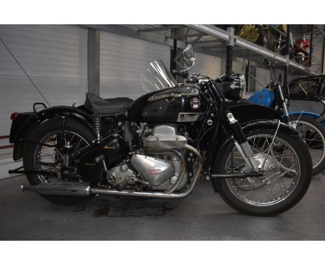 A 1957 Ariel Square Four CombinationManx registration number LMN-330Frame number GM971Engine number NML960Fitted with BMW lea