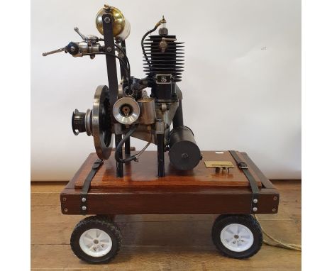 A rare Sheffield Simplex 2-stroke Ner-A-Car motorcycle engine for a Model B, 285ccengine runs and currently mounted on a disp