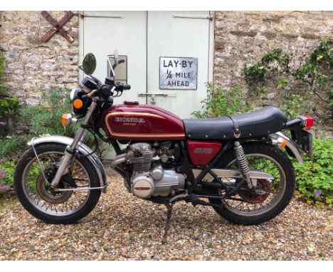A 1978 Honda 400/four Registration number DLP 652T Frame number CB400F1074373 Engine number CB400FE100175 V5C, maroon Family 