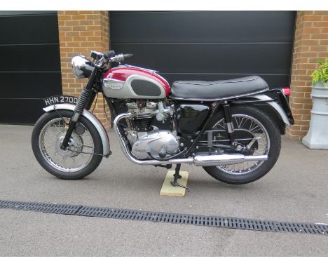 A 1966 Triumph Bonneville Registration number HHN 270D Frame number DU31786 Engine number DU31786 V5C Original machine Restor