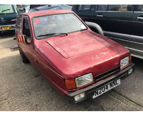 A 1996 Reliant Robin Registration number N204 NNL Frame number SCD1625A2RK061139 Engine number 5K6592344 V5 Put into storage 