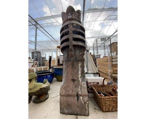 A LARGE VINTAGE QUEENS CHIMNEY POT PLANTER 