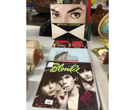 FOUR LP'S, BLONDIE, QUEEN, OMD AND MICHAEL JACKSON 