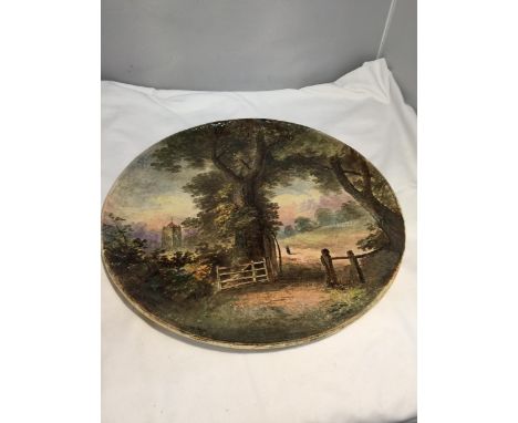 A COPELAND CERAMIC CHARGER 'RUSTIC SCENE' NO 212 