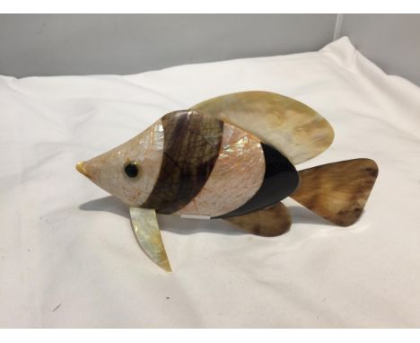 A MOTHER OF PEARL ABALONE FISH 