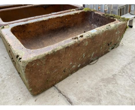 A VINTAGE SALT GLAZED TROUGH/PLANTER 