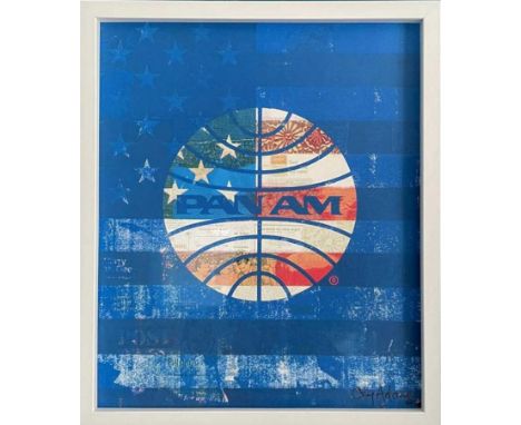 Cey Adams (American 1962-), 'Pan Am', Silkscreen on 320 gram Coventry Rag paper, signed, sheet; 41.5 x 49 (framed)sheet; 41.5