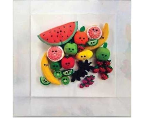 Lucy Sparrow (British 1986-), 'Tutti Frutti', mixed media with felt, acrylic and thread,, sculpture; 50 x 50cmARR  sculpture;