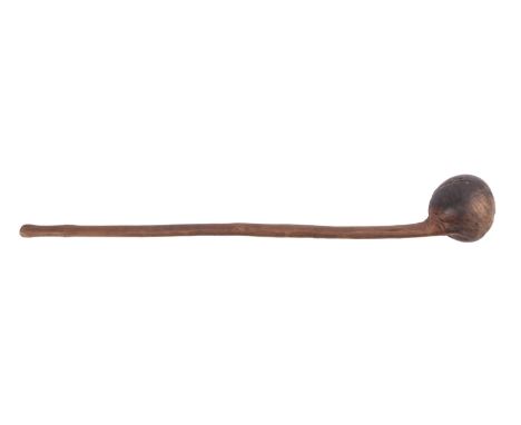 A rootwood club or knobkerrie, 55cm long.
