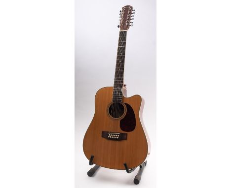 A Gear4Music  Electro-Acoustic DN-212NT 12-string guitar. 




