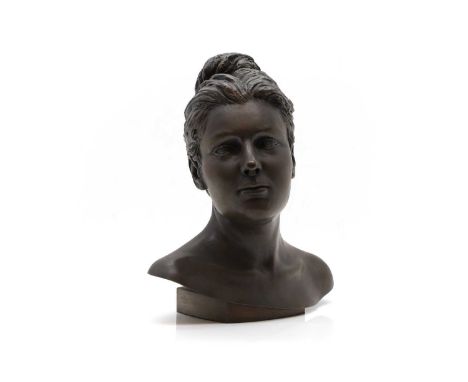 Byrne (20th century) a bronze portrait bust of a young girlsigned, 1/633cm highCondition ReportNo apparant damages or marks