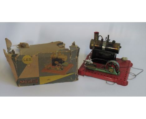 A Mamod SE2 stationery steam engine and tools.