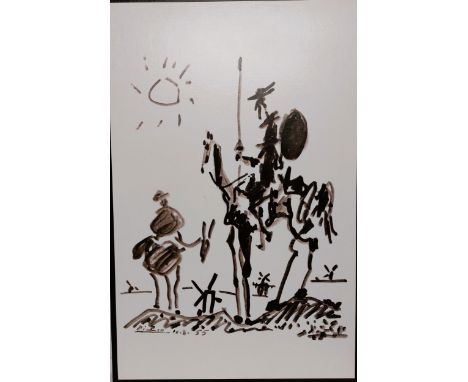 Modern Picasso Print laid on Board original date 10.8.55 Frame size 35.5” high by 23.5” 