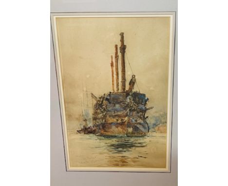 John Dixon (1972-1934) The Langham, Watercolour 49cm x32cm Signed lower left 'The Portrait' with title of work. Framed and gl