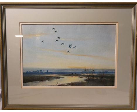 Peter Markham Scott The First of The Evening Flight - Print - label to verso ARTS Limited 19 Upper O'Connel street Dublin Fra