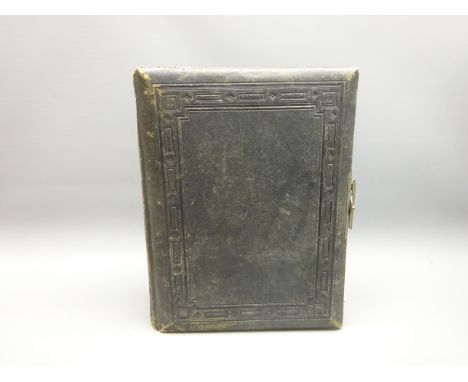 Leather bound album of Victorian & later portrait photographs, with receipt for Valuation for 1907, etc   Condition Report   