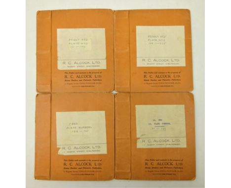 Collection of over eight hundred Queen Victoria perf 1d reds in four 'R. C. Alcock Ltd' folders annotated with plate numbers 