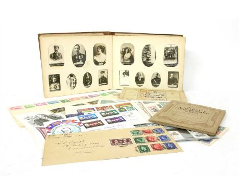 A collection of Ogdens Guinea Gold cigarette photographic cards, in original photo album, three other cigarette albums and a 