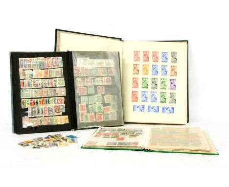 Three boxes of mixed world stamps, to include an album of GB stamps, mint and used, two albums of Commonwealth stamps, mint a