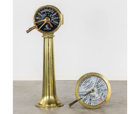 Chadburns Liverpool, Two ship telegraphs from the same ship.The telegraph for the engine room and for the wheelhouse.Dimensio