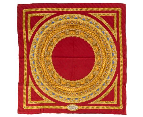 Patek Philippe Genève, a silk scarf.Dimensions: (L:90 x W:90 cm)