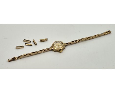 A 9ct. gold Rotary ladies' wrist watch, manual movement, having signed circular dial with quarterly baton and Arabic numeral 