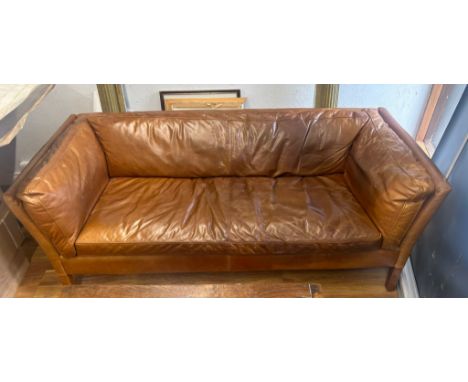 A 20th cent Leather sofa&nbsp;