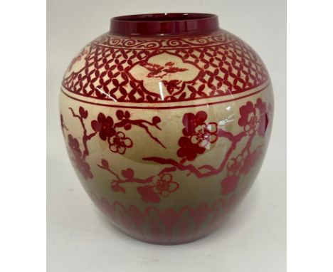 A late 19th cent art pottery Bernard Moore Lustre ginger jar   in good condition