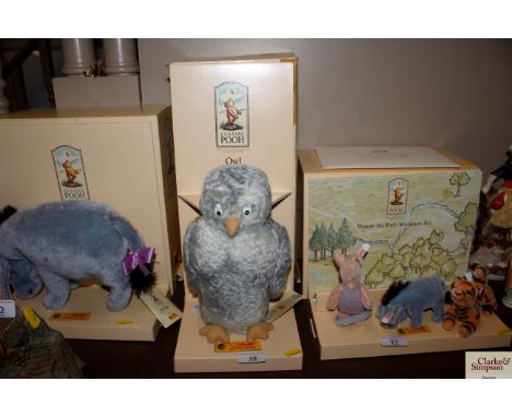 A Steiff "Winnie The Pooh" owl with box and certificate 
