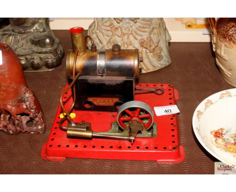 A Mamod steam engine 