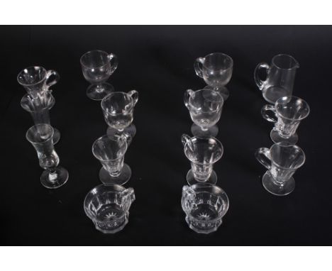 Eleven 19th and 20th Century glass custard cups, etc