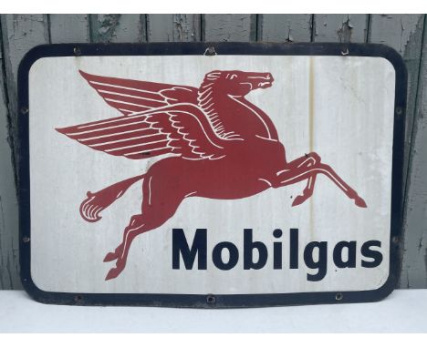 A Mobilgas enamel sign,single-sided, in three colours, 61 x 92cm  Footnotes:Lots 1-48 are properties from the Estate of a Bri