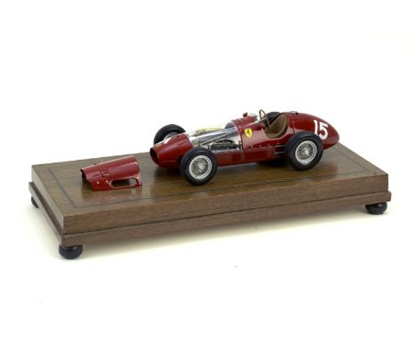 A 1:18 scale model of Alberto Ascari's 1952 British Grand Prix winning Ferrari 500 F2 by Exoto,finely detailed metal model fr