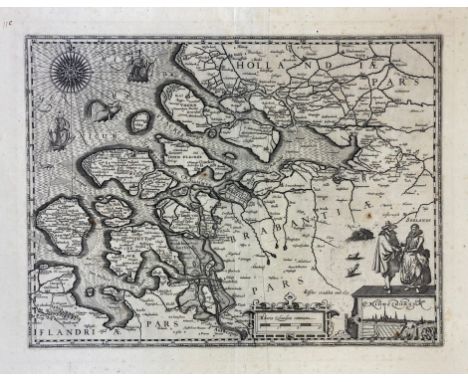 LOW COUNTRIES -- ZEELAND -- ("ZEELAND"). (Amst.), C.J. Visscher, 1631. Plain engr. map of Zeeland w. compass rose, scale indi