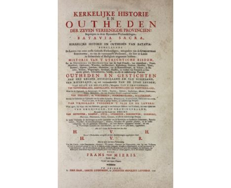 H(EUSSEN), H. v. Kerkelijke historie en outheden der Zeven Vereen. Provincien. In 't Nederduits overgeset d. H. v. R(ijn). Le