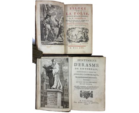 ERASMUS, D. L'eloge de la folie. Trad. p. M. Gueudeville. (N.pl.), 1752. W. engr. front., ti-vign., head- &amp; tailpiece &am