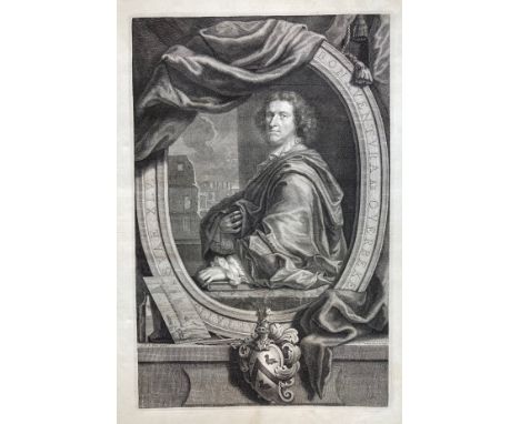 ROME -- (OVERBEKE, B. ab. Reliquiæ antiquæ urbis Romæ. Amst., J. Crellius, 1708). Engr. portrait of the author by C. Vermeule