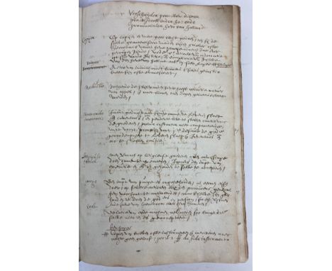 VERSCHEYDEN POINCTEN diemen practiseert in den Ho: ende Provincialen Hove van Holland. Manuscript first half 17th c. Paginate