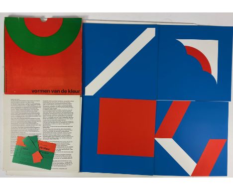 VORMEN VAN DE KLEUR. New Shapes of Color. Amst., Stedelijk Mus., 1966. 8, (38) pp. W. 4 silkscreen prints by B. Bonies, Elswo